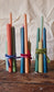 Beeswax taper candle bundle
