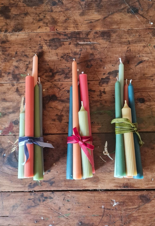 Beeswax taper candle bundle