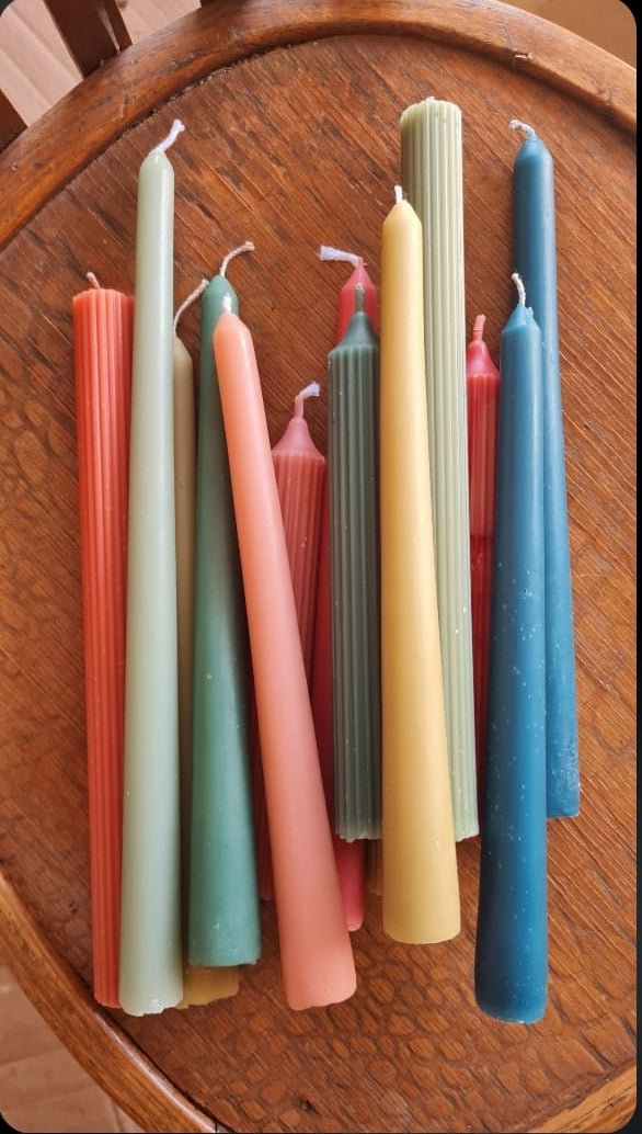 Beeswax taper candle bundle